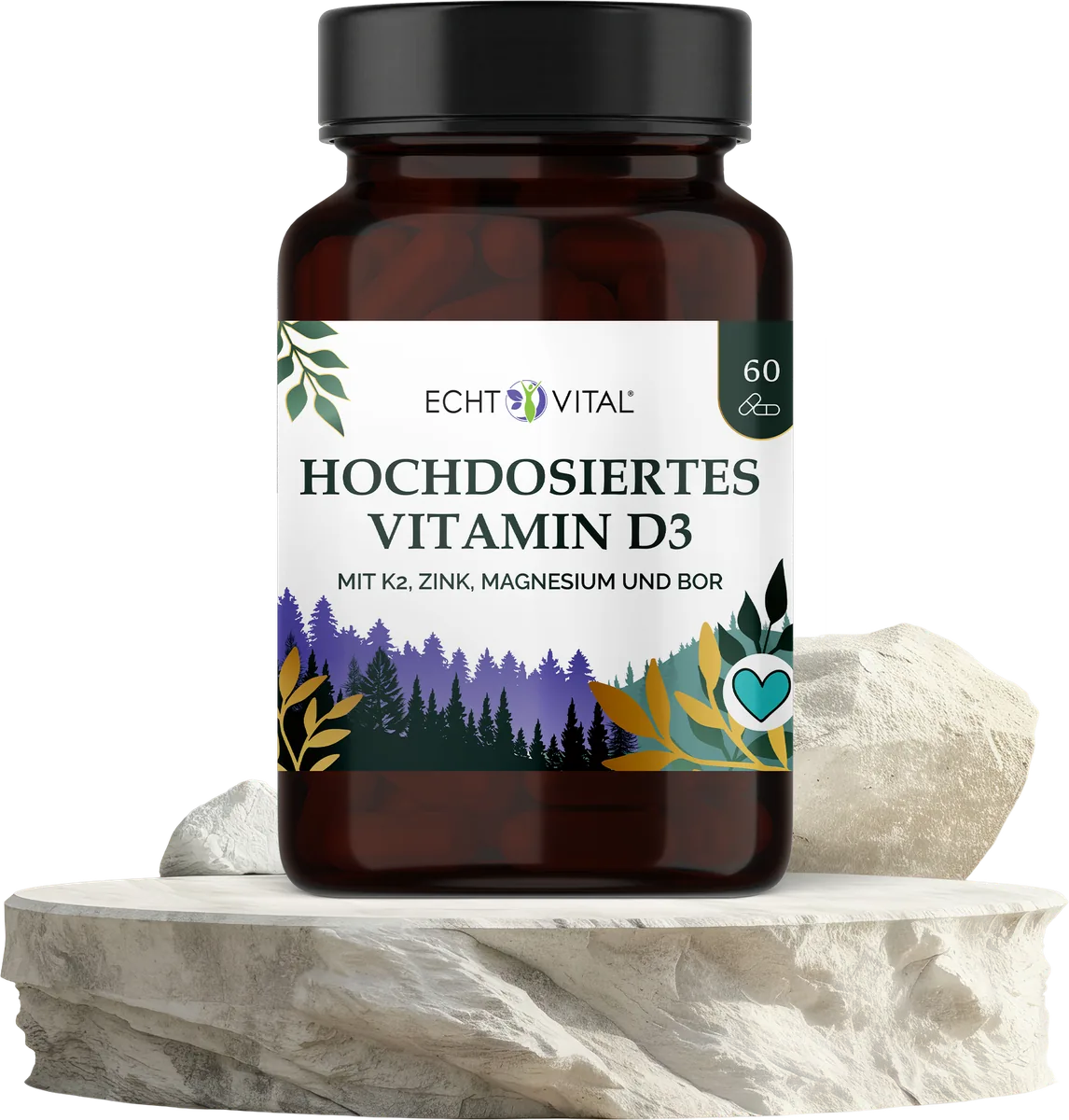Echt Vital Vitamin D3 hochdosiert