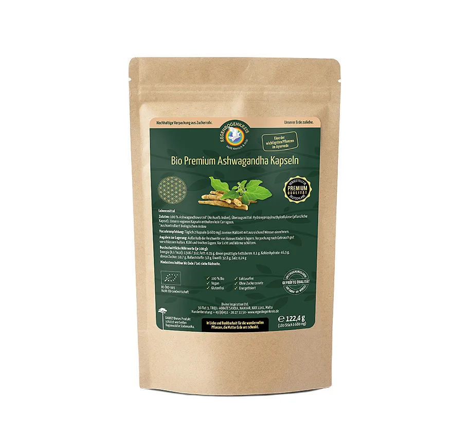 Regenbogenkreis Ashwagandha Kapseln Bio Premium