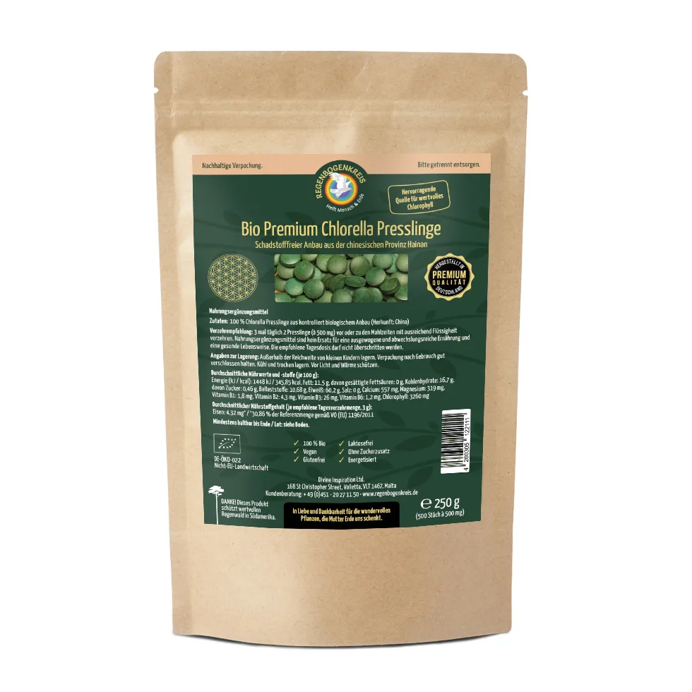 Regenbogenkreis Chlorella Presslinge Bio 500 Stueck