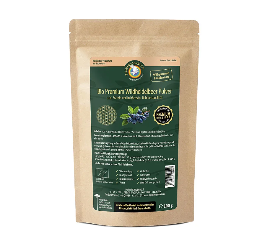 Regenbogenkreis Premium Wildheidelbeer Pulver