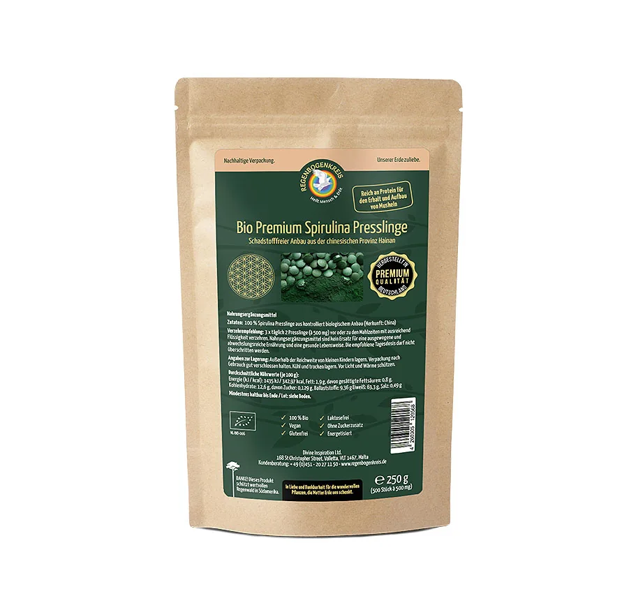 Regenbogenkreis Spirulina Presslinge Bio 500 Stueck